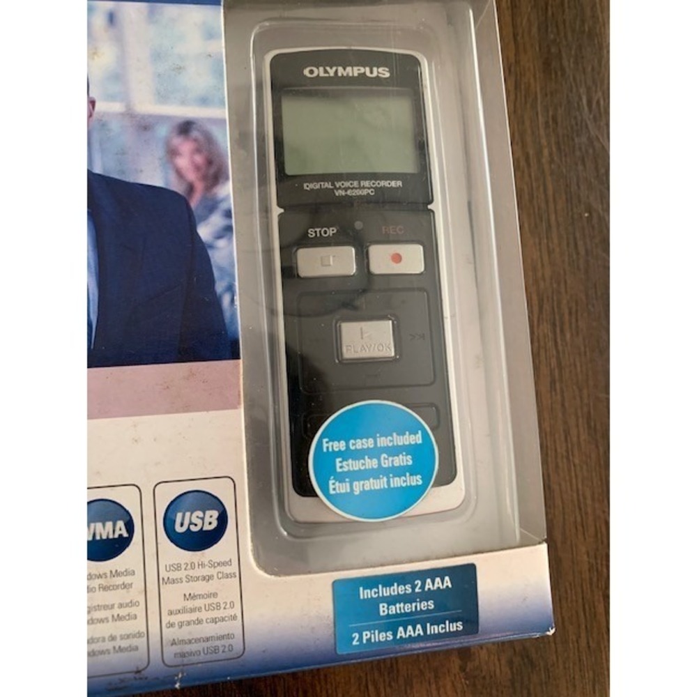 Olympus VN 6200 PC Digital Voice Recorder 4GB USB PC Link WMA Free Case Included - Picture 3 of 7